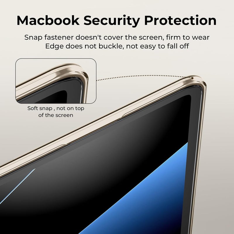 Eoocoo Case Compatible with MacBook Air 15 inch 2024 2023 Release M3 A3114 M2 A2941 Liquid Retina Display, Plastic Hard Shell Case + Keyboard Cover + Screen Protector, Crystal Starlight - Image 3
